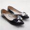 2016 fancy shoes china point toe flat shoes colorful bow ballerina shoes