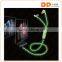 Cheap Colorful LED EL Wire Flash Earphone Color changing earphones with glow and flash