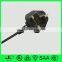 British standard BS 3 pin power plug with 13a fused UK assembly power cord plug