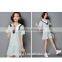 Korean Style Girl V-neck Pleated Dress Casual Women Loose-fitting Dress