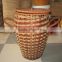 Rattan bamboo basket with double handle from Vietnam