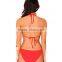 2017 wholesale fashion one -piece swimwear with tassels