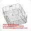 Non-stick Coating Vegetable BBQ Grill Basket With Wooden Handle