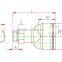 plastic tube fitting, male y ,compact one -touch tube fitting , push in tube fitting