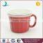Wholesale red ceramic microwave soup bowl with lid