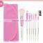 Popular Hot Selling Colorful 7 in 1 Make-Up Brush Set High Quality Comestic Brush With CROCO Bag For Brushes