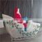 Holiday decoration Christmas outdoor reindeer with led santa in car christmas decoration