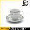 ceramic custom logo cofffee cup and saucer / bone china porcelain coffee cup set for Cappuccino