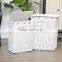 cheap Linshu hand woven white color laundry basket