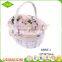 White wicker empty flower girl baskets wholesale