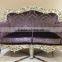 MS-1407-02 Antique furniture sofa for home and hotel silver leaf