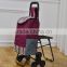 6 Wheels Stair Climber Grocery Folding Shopping Trolley Bag With Chair
