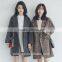 2016 high quality women winter plaid woolen coats for ladies ladies long coat design