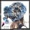 CX-C-68D Ladies Knitted Winter Neck Warmer/ Fashion Rex Rabbit Fur Hat