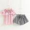 S80057B 2017 summer popular casual boutique kids girls clothing sets