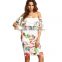 Floral Printed Long Maxi Dress Summer Party Off Shoulder Chiffon Dress apparel