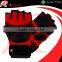 Black with red half finger MMA Gloves / Fighting gear good quality in cheap prices