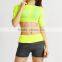 Women fashion high quality sport fitness T-shirt short sleeve stretch quick dry breathable Crop Tops
