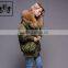 Make-To-Order Soft Raccoon Fur Collar Down For Winter Women Womens Bomber Jacket