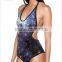 2017 Blue Celebrity One Piece Swimwear