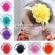 Dot Printed Chiffon Flower Baby Hair Bows