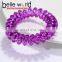 Fashion Factory Price Girl's Elastic Transparent Telephone Wire Colorful Hair Band