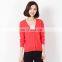 Spring Autumn high quality fashion V-neck custom latest design autumn long sleeve rayon V neck cardigan sweater design for women