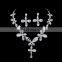 European luxury fashion jewelry women statement crystal fashion necklace set