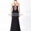 Grace Karin Floor Length Beads Formal Gown Black Bodycon Long Evening Dresses CL6157