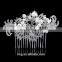 New Handmade Wedding Bridal Bride Hair Accessories Flower Crystal Pearls Hair Comb