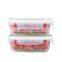 1300ml Microwave Glass Fresh Lunch Box With Lid and Compartments