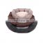 Factory Supply Waterproof Plush Brown Dog Bed Fabric