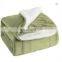 100% polyester sherpa flannel blanket two sides brushed cozy fleece throw