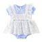 2020 Summer Baby Sets Lace Suspender Skirt and Plaid Bodysuits