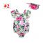 Baby Girl Romper headband Set Toddler flower print bodysuit Summer Clothes for 0-2T
