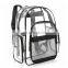 Clear Transparent PVC School  bag Backpack Outdoor clear Backpack with Black Trim