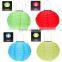 Outdoor Solar Powered Hanging Paper Lantern Led Light