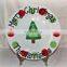 hand painting Christmas tray