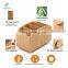 Bamboo Office Desk Organizer, 360 Degree Rotating Organizer with 4 Compartment for Office Stationery