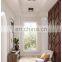 Retro Industrial Rectangle Flush Mount 2-Light Ceiling Light Fixture with Wood Shade for Hallway Entryway Passway