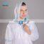 PE Adult Rain Poncho Rain Proof Disposable Hooded with Black Belt Rain Coat