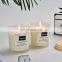 Wholesale Candle Fragrance Glass Candle Cup Cire De Soja Frosted Glass Candle Jar With Lid Bamboo For Wedding Souvenir
