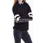 Custom Style Stripe Cropped hoodie ladies cotton fabrics Hoodie For Women
