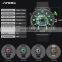 SINOBI Dual Time Men's Watch Multifunctional Dial Leather Band Digital Display Week Display LED Light S9733G  jam tangan Montre