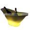 Champagne led Wine Ice Beer bucket/rechargeable plastic led light up ice bottle bucket champagne wine coolers speaker