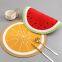 PP Woven Round Placemat Cartoon Fruit Dining Table Plate Mat Bowl Watermelon Lemon Drink Coasters Kitchen Accessories Home Decor