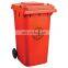 240L big public outdoor HDPE standing plastic waste bin wheeled garbage container medical trash can