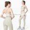Women Fitness 2 Piece Yoga Sets Solid Color High Waist Legging Set With Pocket