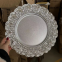 Wedding Reception Charger Plates Set Plastic Beaded Dinner Chargers Flower Spiral Round Red Chargers Banquet Plate