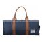 Navy Blue Durable Polyester Travel Bag With Shoe Compartment Fancy Travel Duffel Bag With Adjustable Shoulder Strap